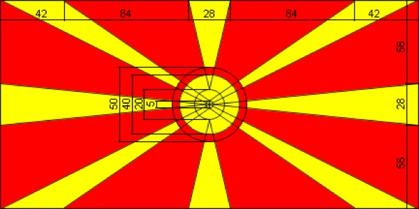 proportions of the Macedonian flag